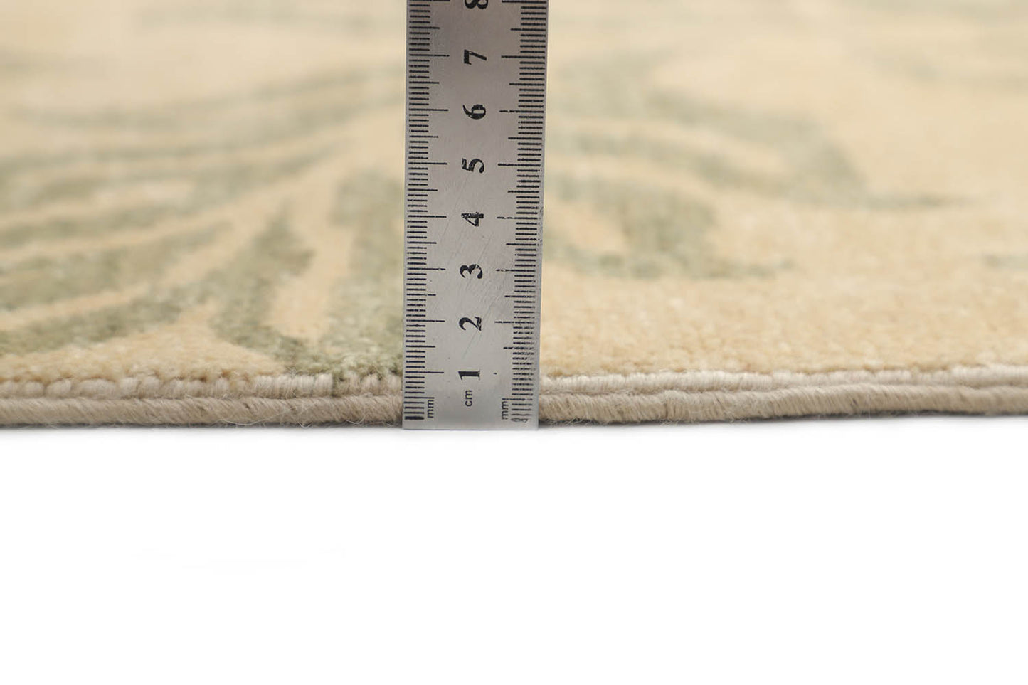 Hand-Knotted Oushak Carpet 8' X 8'.3" Traditional, Beige Fine Wool Square Rug 8x8