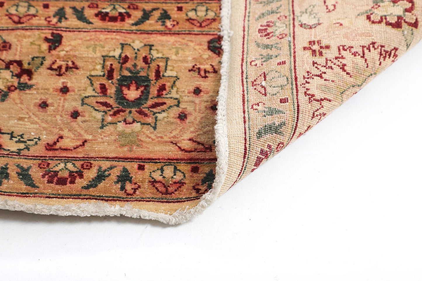 Hand-Knotted Oushak Carpet 5'.10" X 8'.2" Traditional, Ivory Fine Wool Area Rug 6x9