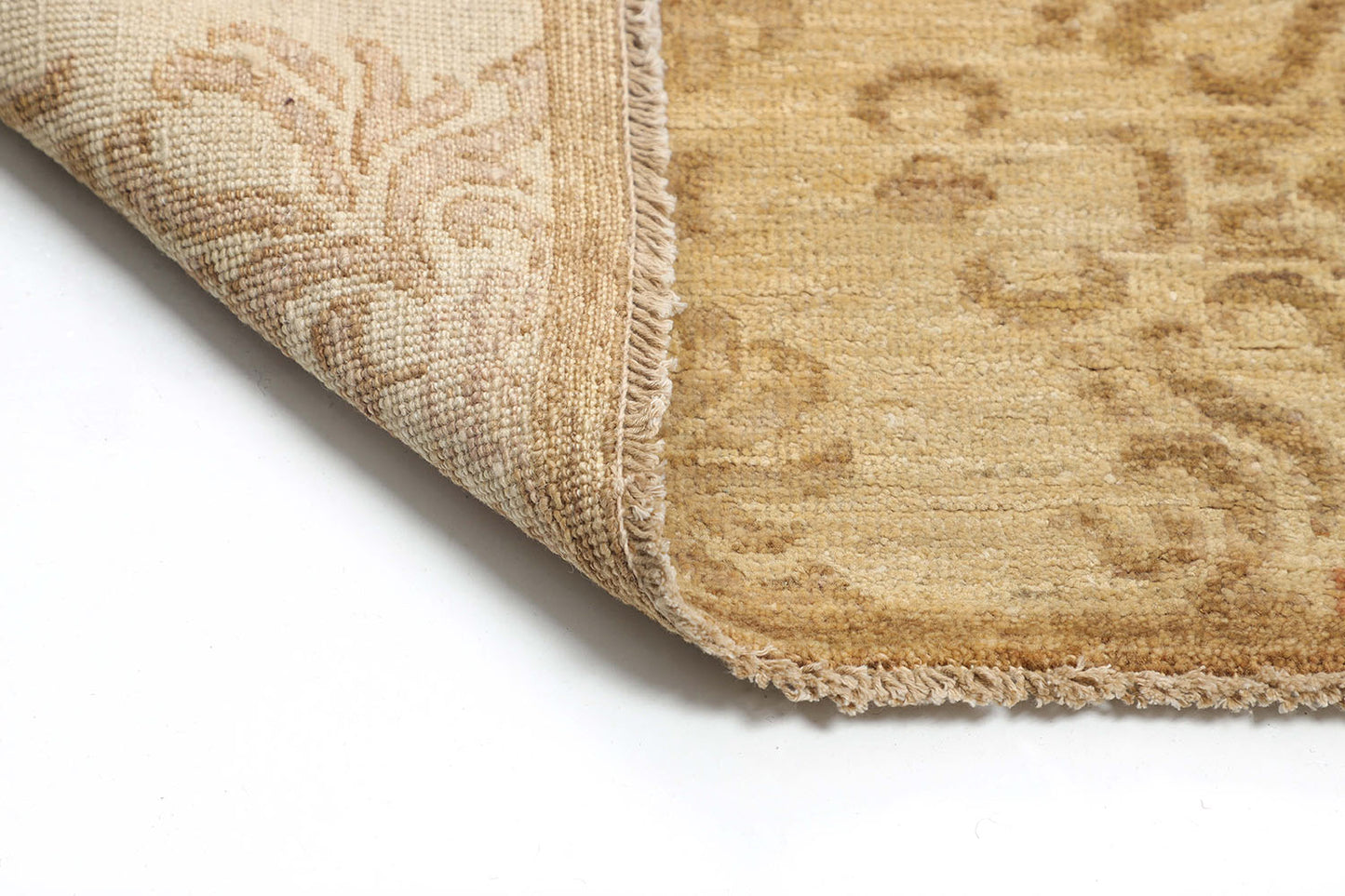 Hand-Knotted Oushak Carpet 2'.7" X 10'.1" Traditional, Camel Fine Wool Runner Rug 2.5x10