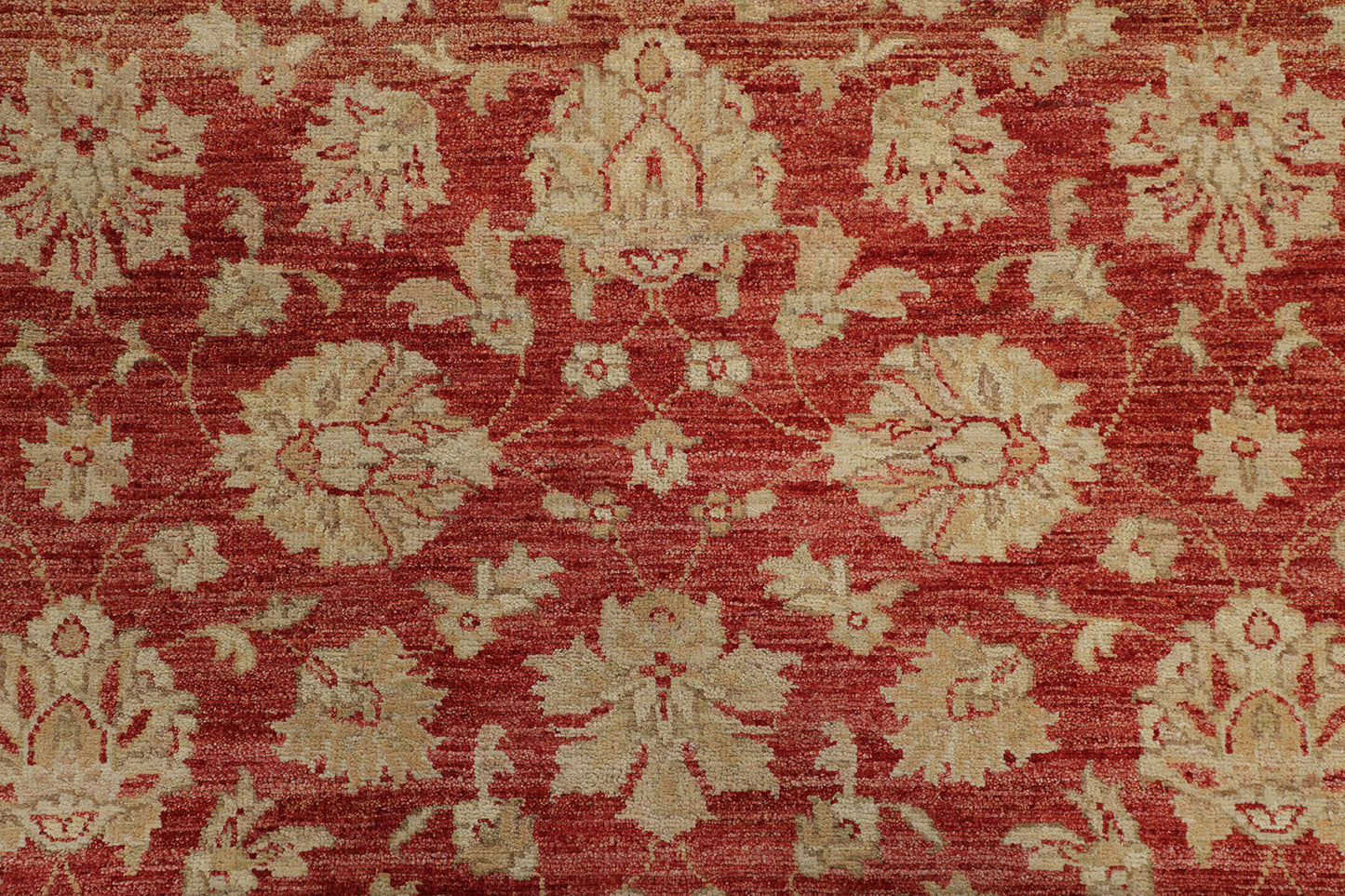 Hand-Knotted Oushak Carpet 4'.7" X 6'.6" Traditional, Red Fine Wool Area Rug 4x6