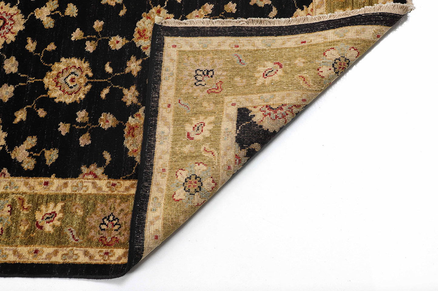 2.5x10 Hand-Knotted Ariana Carpet 2'.9" X 10'.1" Traditional, Black Fine Wool Runner Rug D40673
