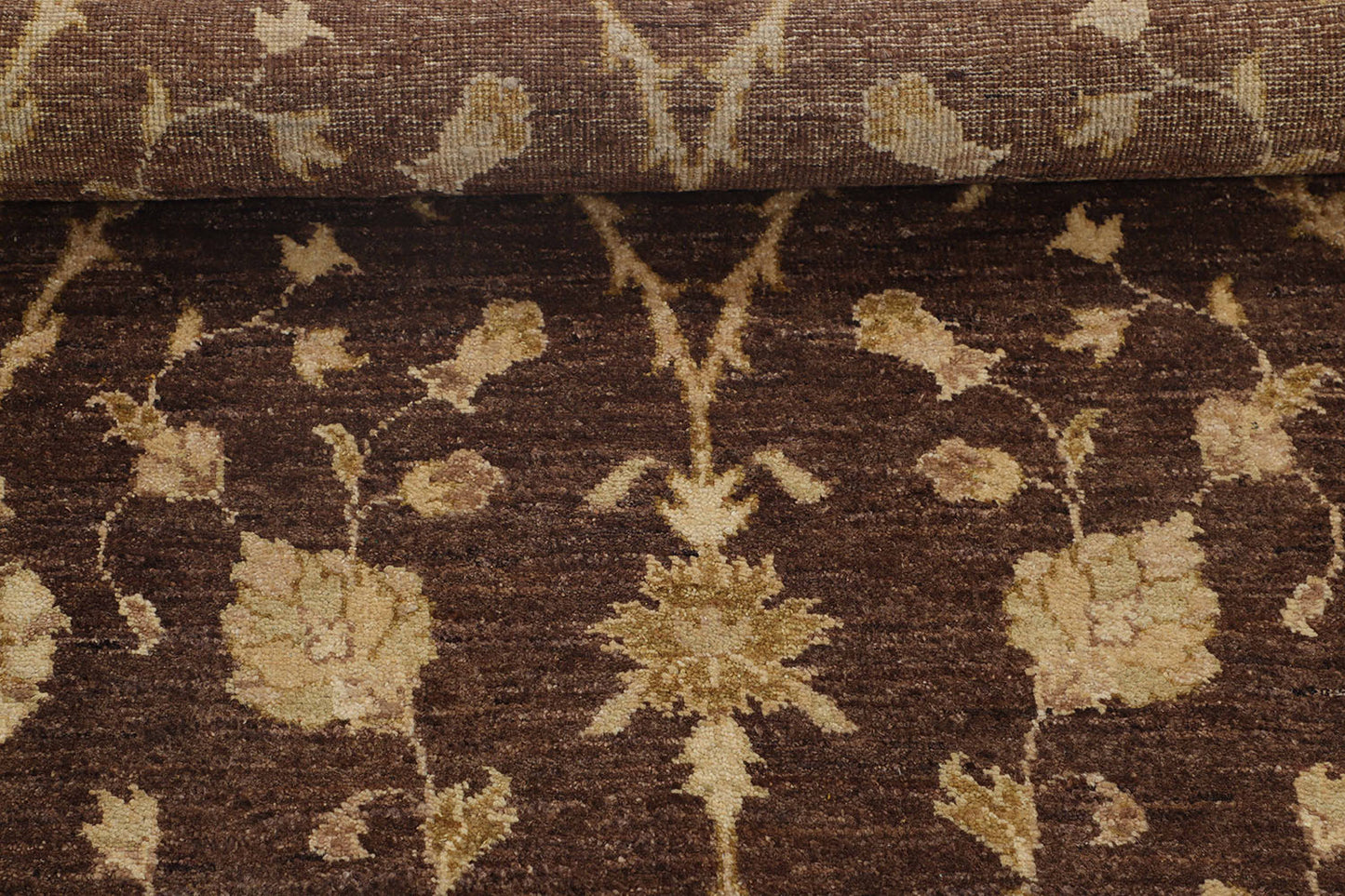 Hand-Knotted Oushak Carpet 3'.2" X 5'.4" Traditional, Brown Fine Wool Accent Rug 3x5