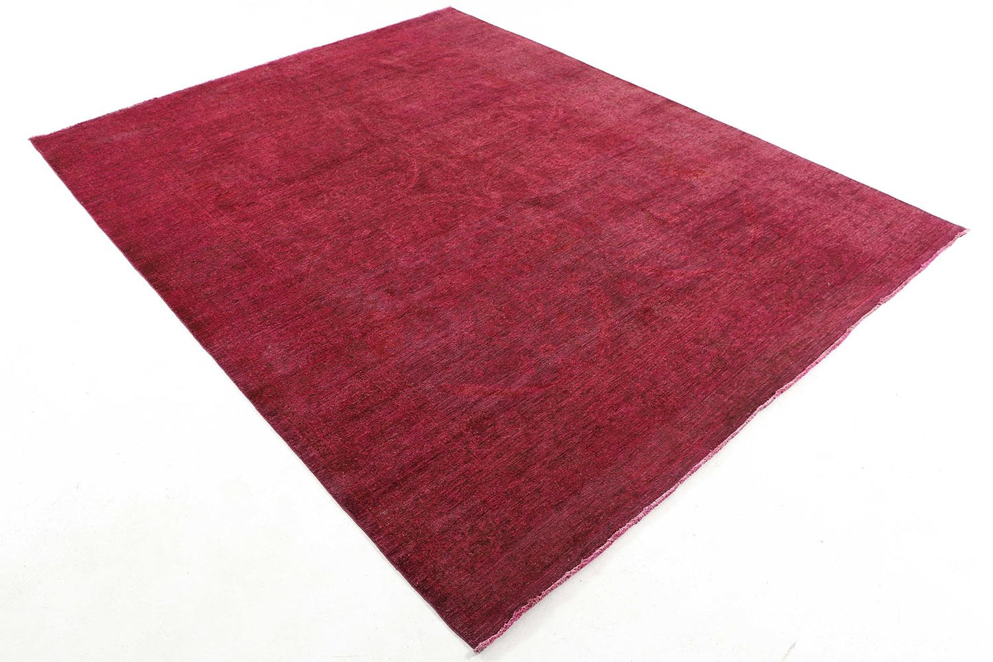 Hand-Knotted Oushak Carpet 8'.3" X 10'.3" Traditional, Red Fine Wool Area Rug 8x10