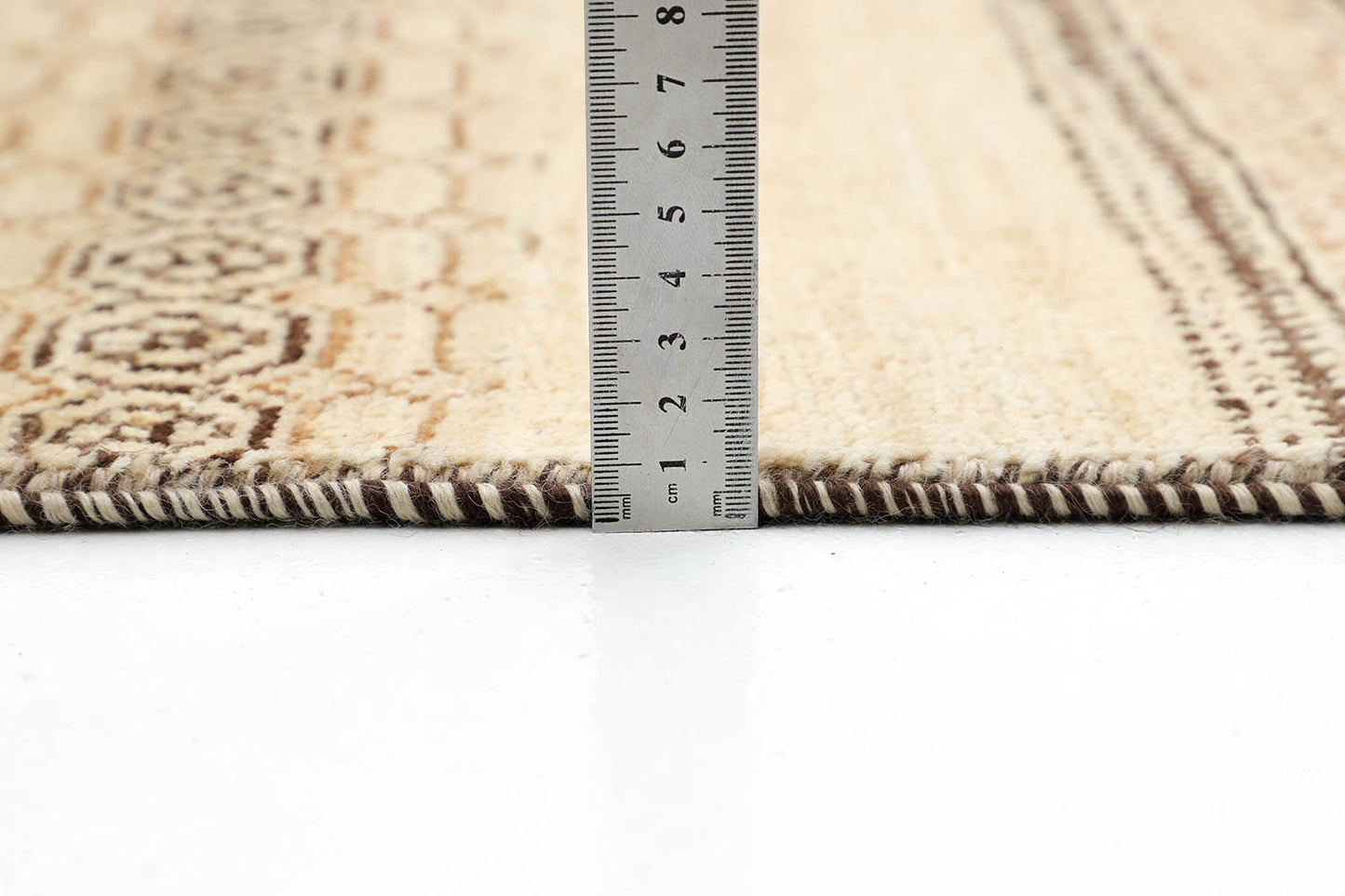 Hand-Knotted Oushak Carpet 4'.7" X 6'.6" Traditional, Ivory Fine Wool Area Rug 4x6