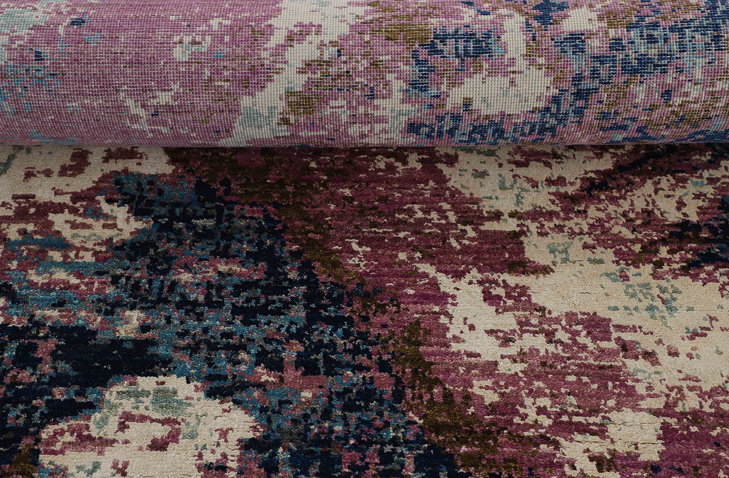 Hand-Knotted Oushak Carpet 6' X 9'.1" Traditional, Blue Fine Wool Area Rug 6x9