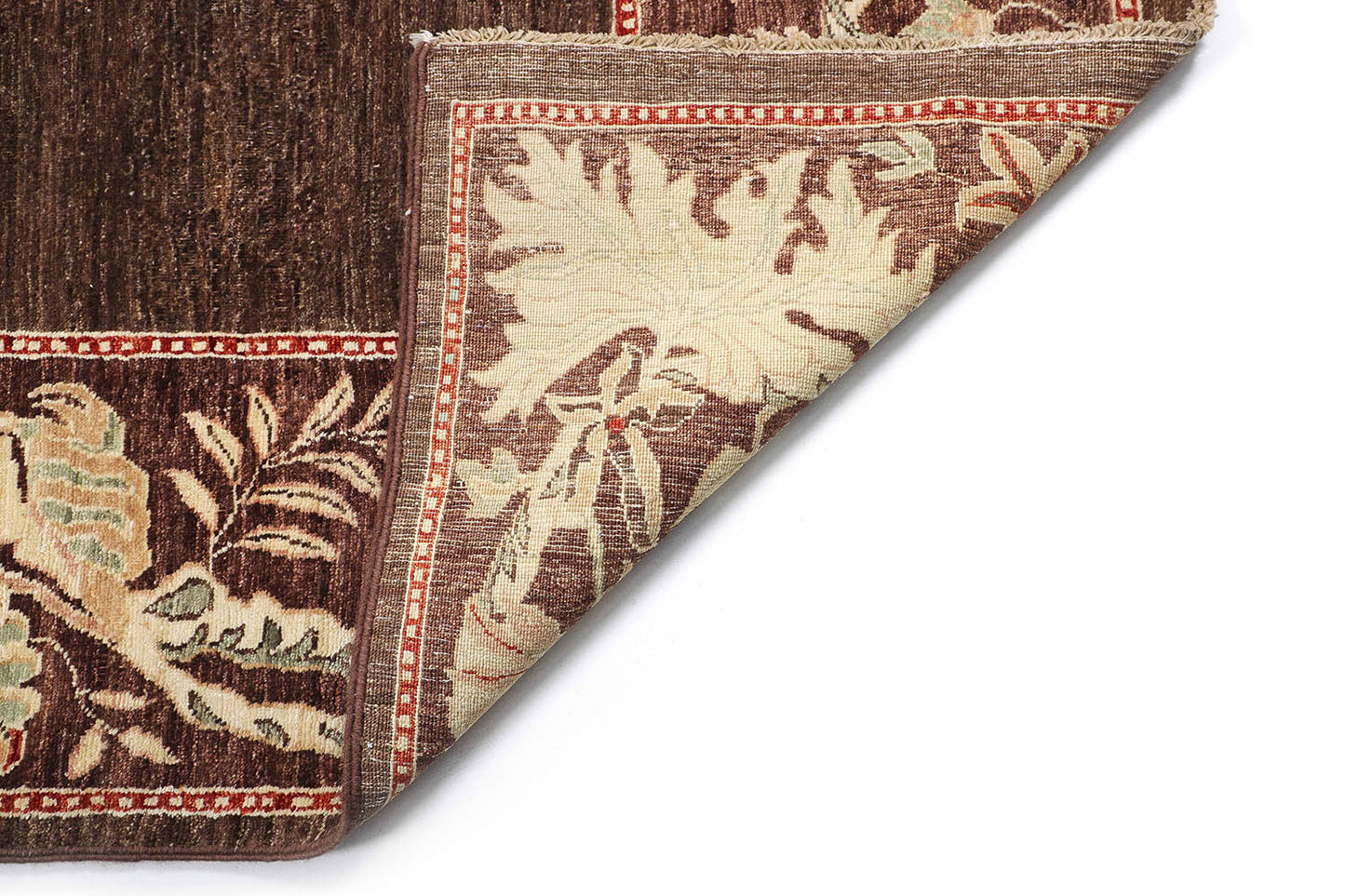 Hand-Knotted Gabbeh Carpet 5'.5" X 8'.6" Tribal, Brown Fine Wool Area Rug 5.5x8 D2641