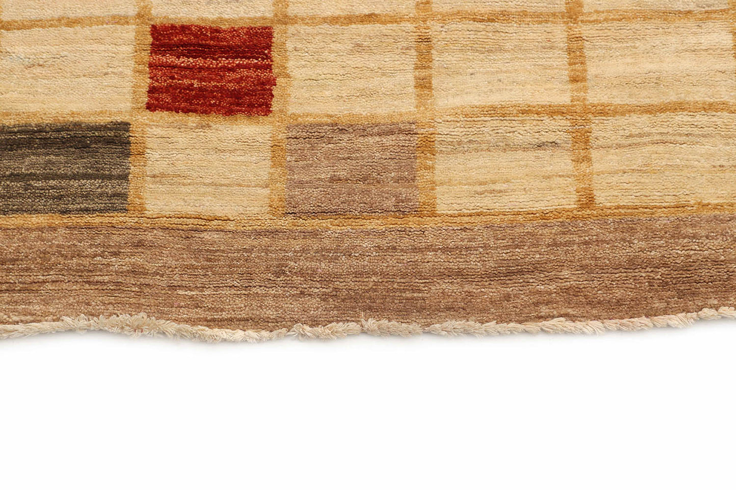 Hand-Knotted Gabbeh Carpet 2'.8" X 12'.9" Tribal, Ivory Fine Wool Runner Rug 2.5x14 D18557
