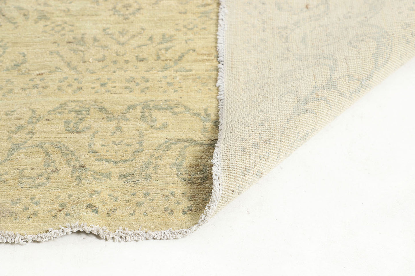 Hand-Knotted Oushak Carpet 6'.1" X 8'.10" Traditional, Grey Fine Wool Area Rug 6x9