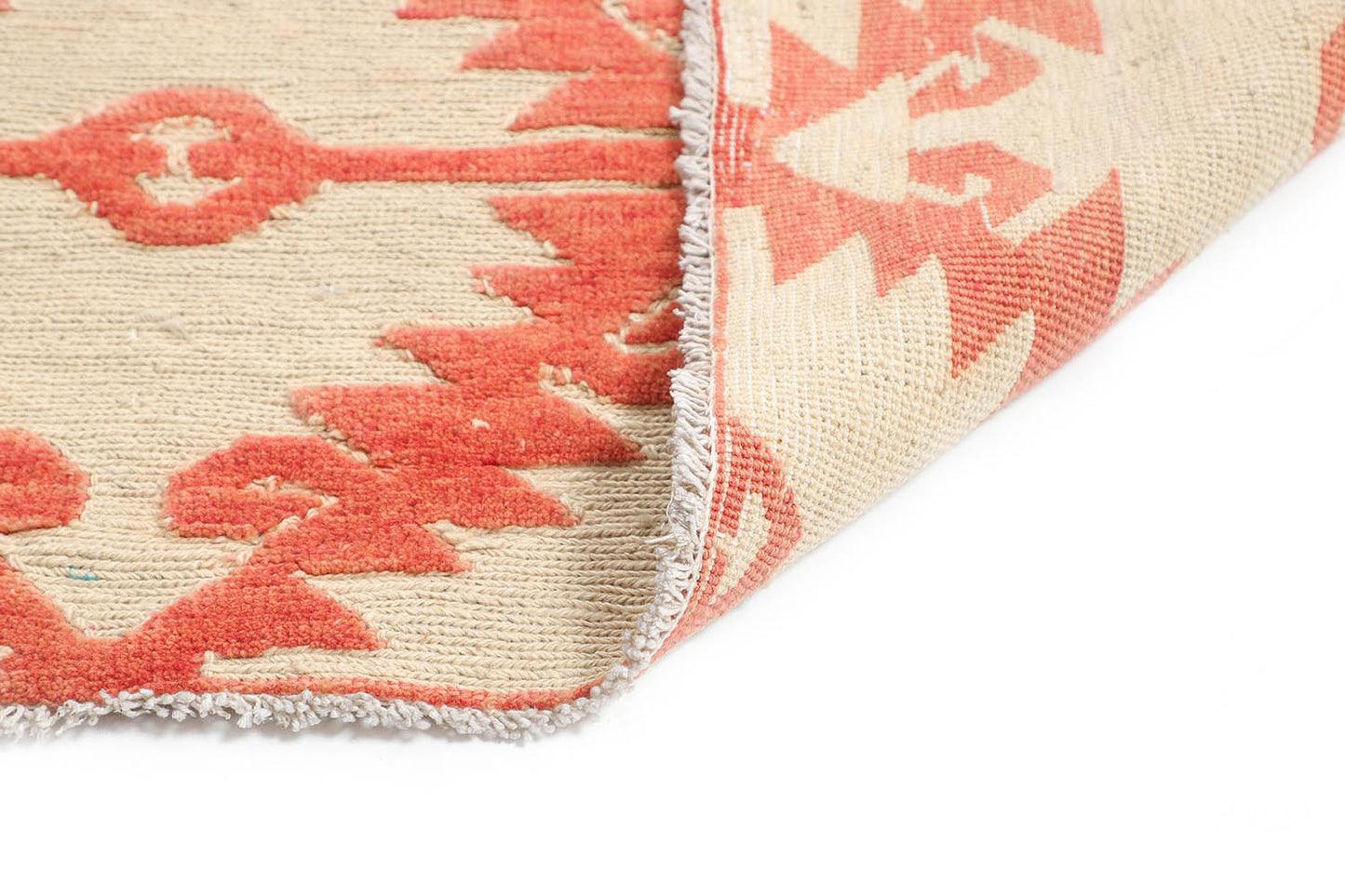 Hand-Knotted Oushak Carpet 6'.3" X 9'.9" Traditional, Beige Fine Wool Area Rug 6x9