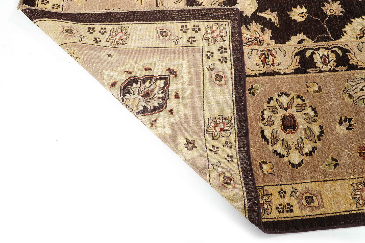 Hand-Knotted Oushak Carpet 9'.1" X 11'.10" Traditional, Brown Fine Wool Area Rug 9x12