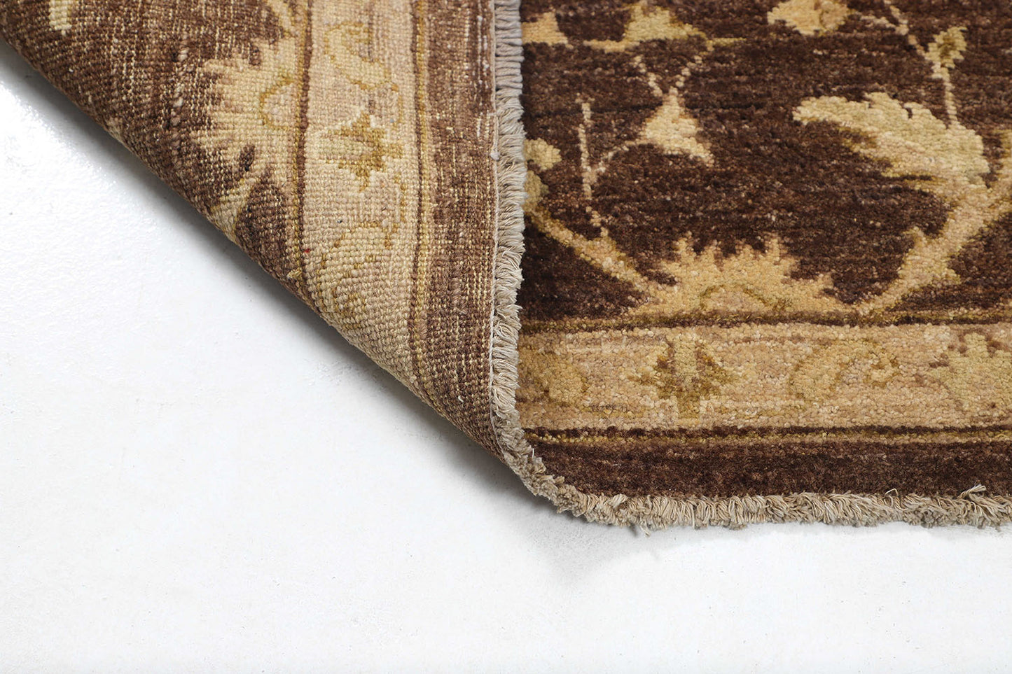 Hand-Knotted Oushak Carpet 3'.2" X 5'.4" Traditional, Brown Fine Wool Accent Rug 3x5