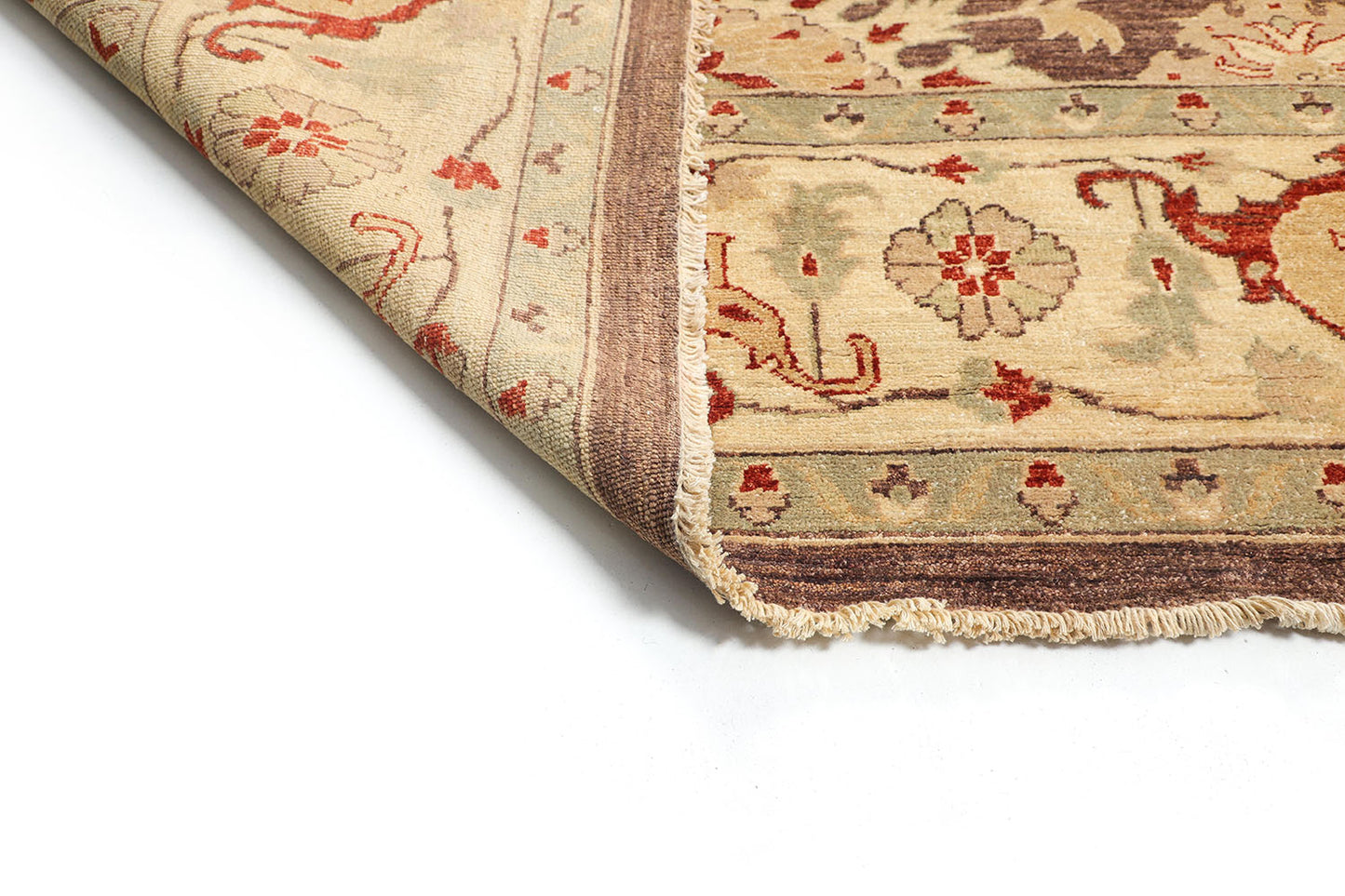 Hand-Knotted Oushak Carpet 9'.2" X 11'.9" Traditional, Brown Fine Wool Area Rug 9x12