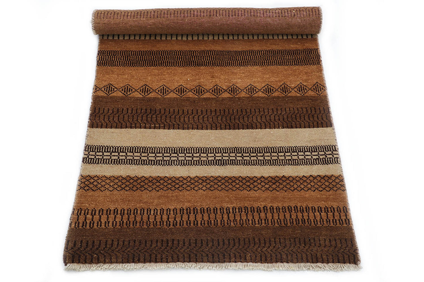Hand-Knotted Oushak Carpet 2'.5" X 4'.6" Traditional, Gold Fine Wool Runner Rug 2x4