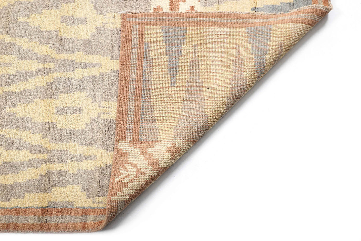 Hand-Knotted Gabbeh Carpet 8'.4" X 10'.4" , Grey Fine Wool Area Rug 8x10