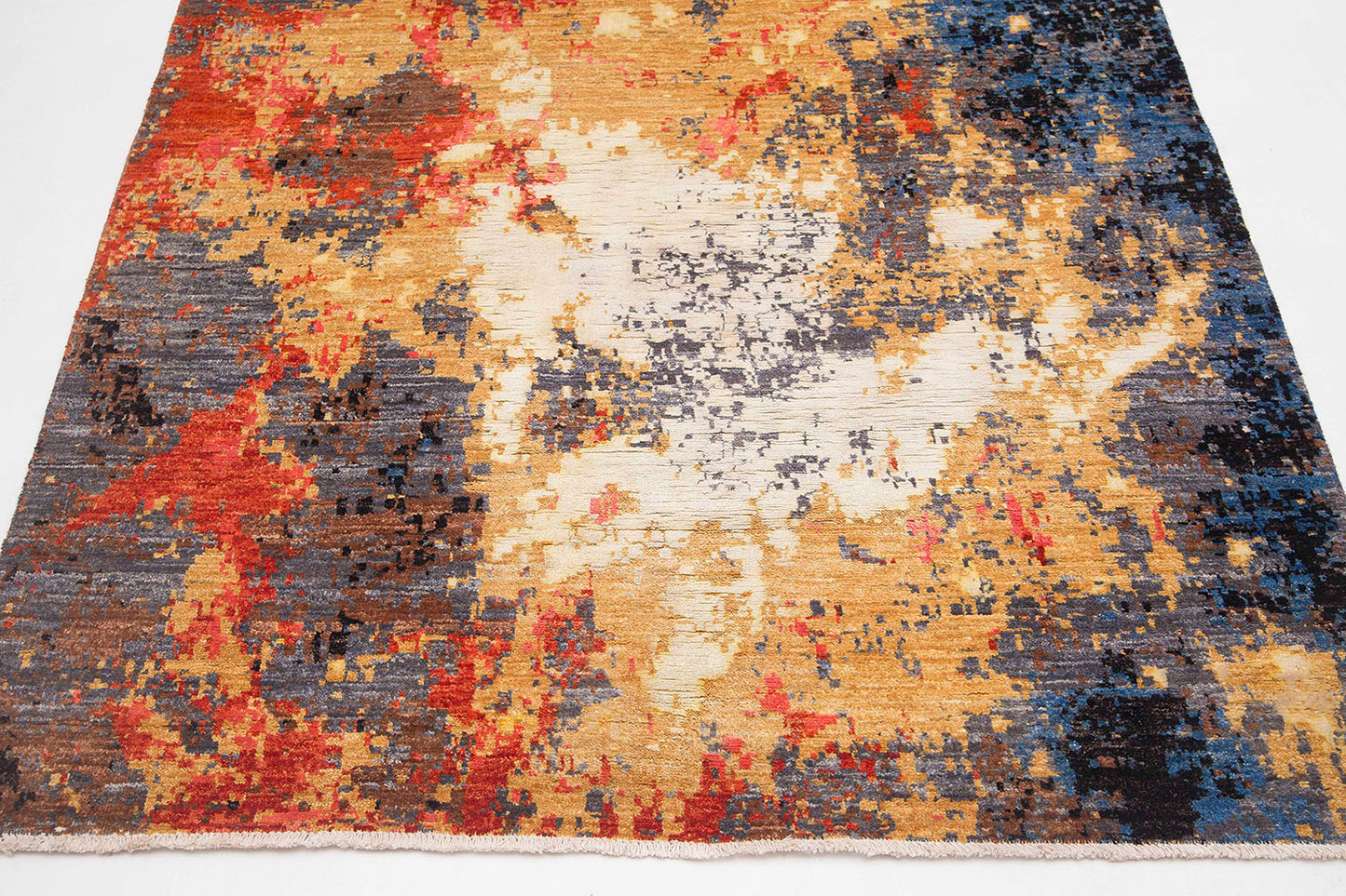 Hand-Knotted Oushak Carpet 4'.2" X 6'.2" Traditional, Brown Fine Wool Area Rug 4x6