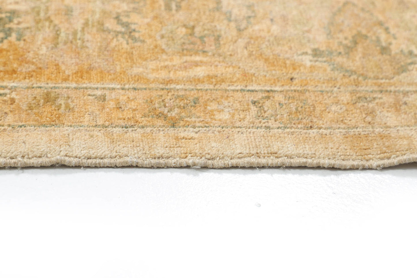 Hand-Knotted Gabbeh Carpet 6' X 9' , Beige Fine Wool Area Rug 6x9