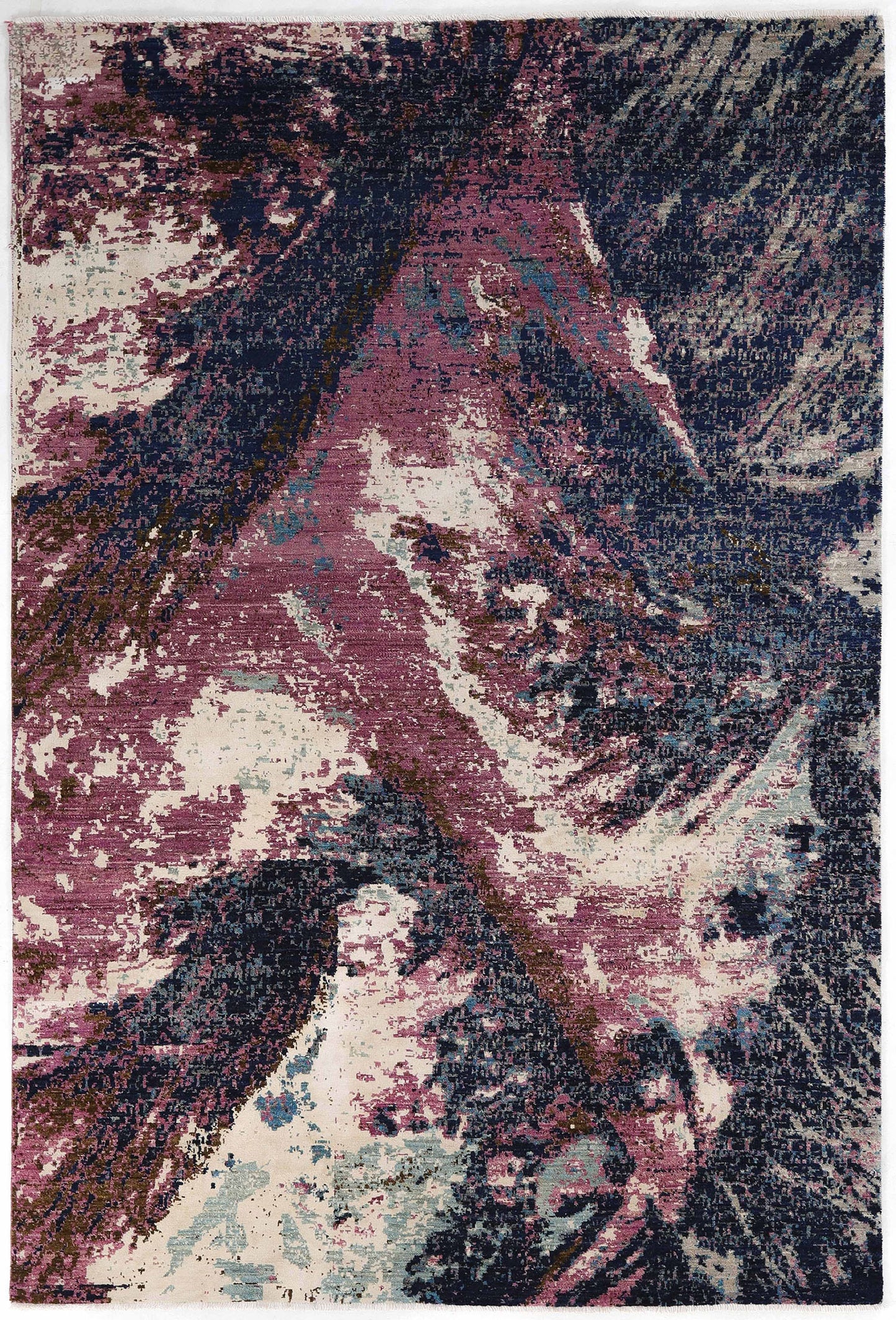 Hand-Knotted Oushak Carpet 6' X 9'.1" Traditional, Blue Fine Wool Area Rug 6x9