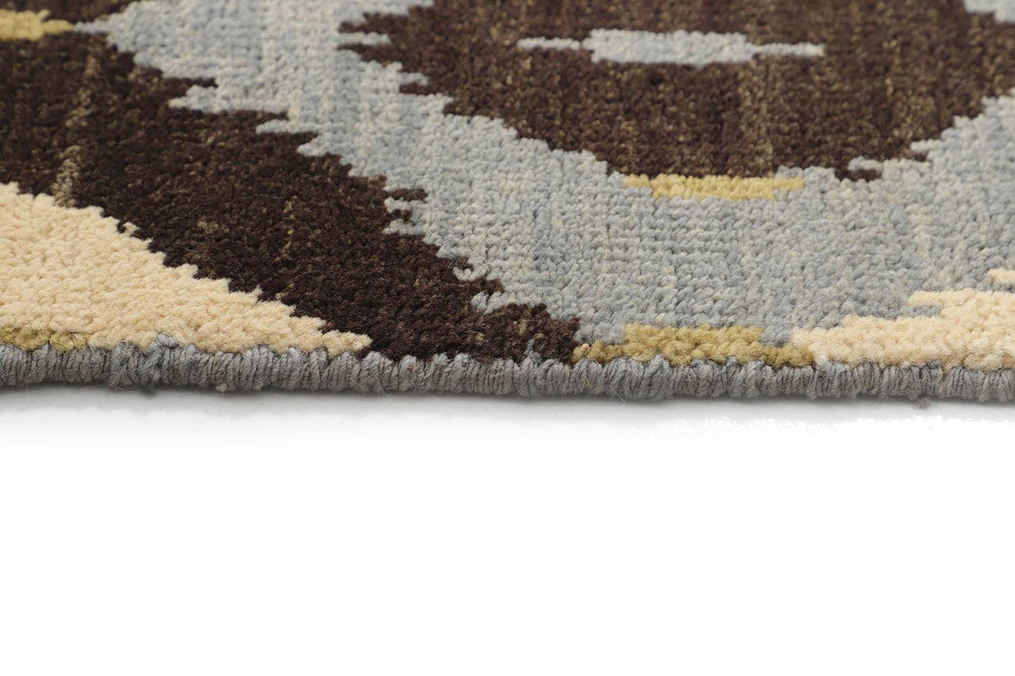 Hand-Knotted Gabbeh Carpet 8'.1" X 9'.11" , Black Fine Wool Area Rug 8x10