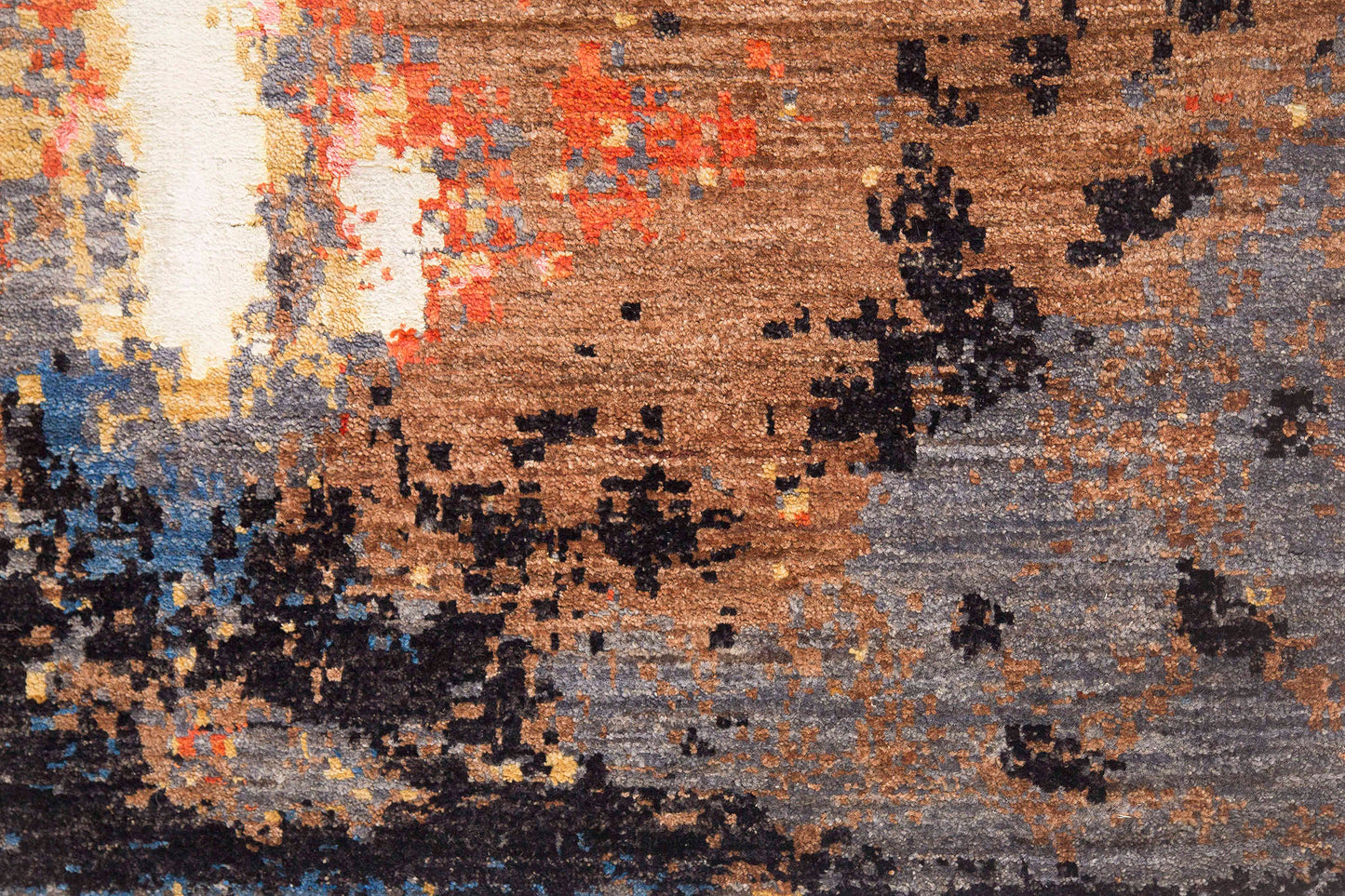 Hand-Knotted Oushak Carpet 4'.2" X 6'.2" Traditional, Brown Fine Wool Area Rug 4x6