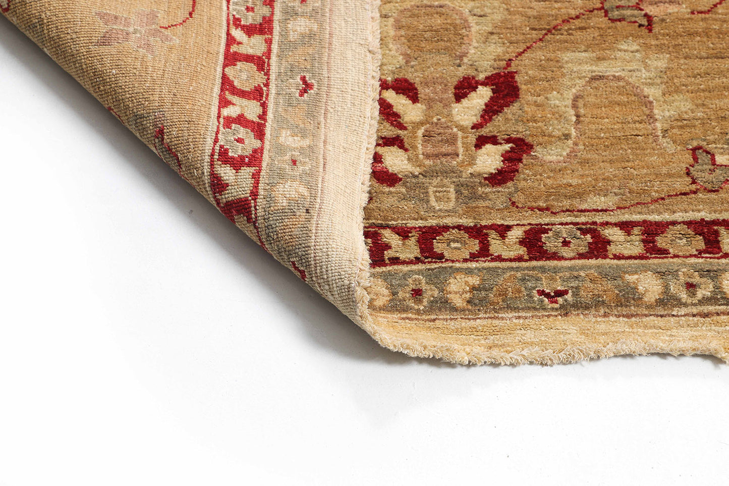Hand-Knotted Oushak Carpet 8'.10" X 12'.1" Traditional, Ivory Fine Wool Area Rug 9x12