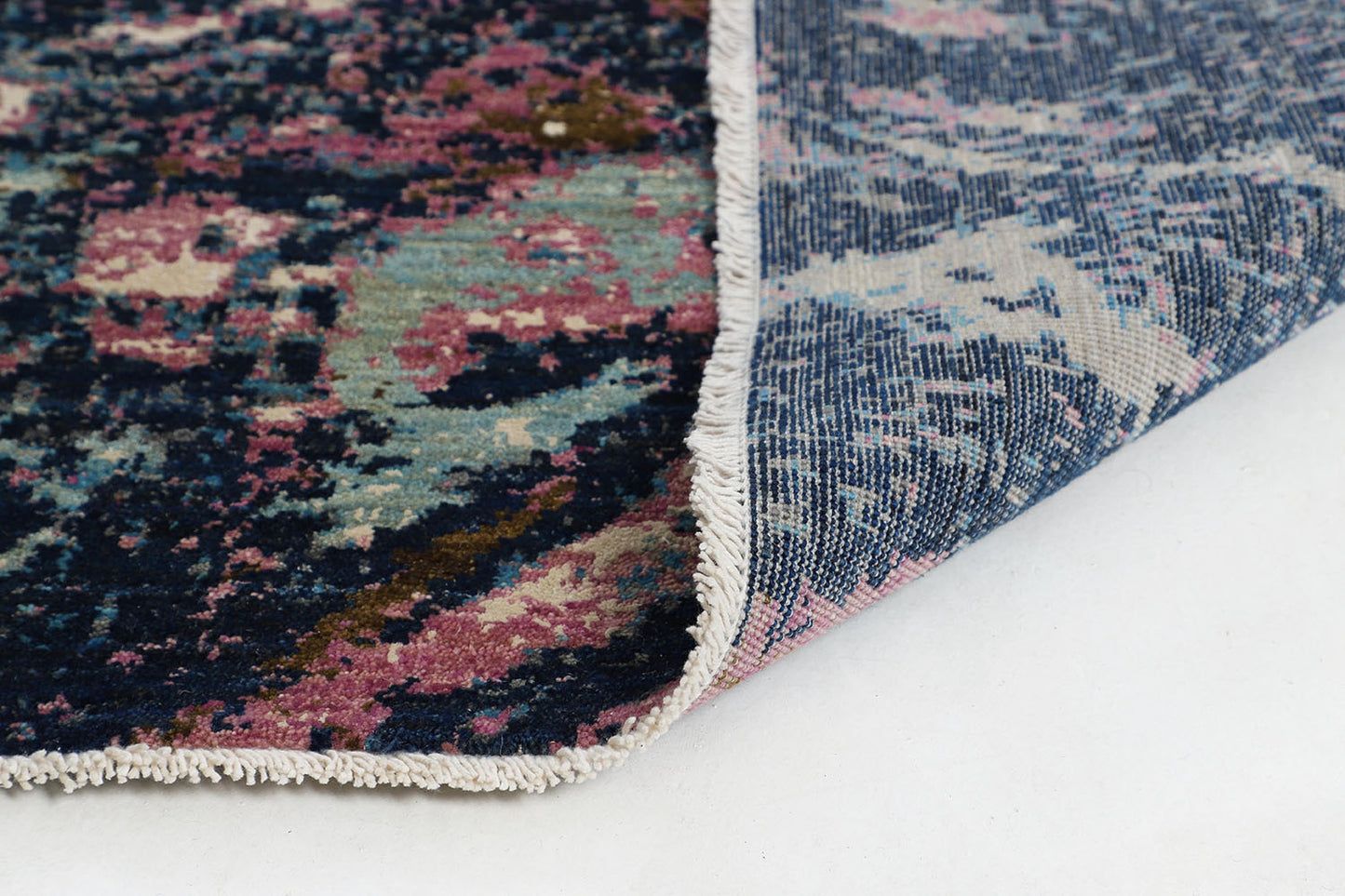 Hand-Knotted Oushak Carpet 6' X 9'.1" Traditional, Blue Fine Wool Area Rug 6x9