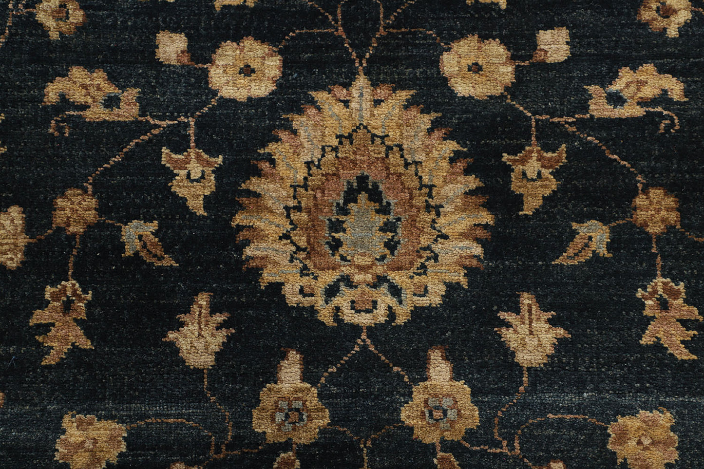 Hand-Knotted Oushak Carpet 8'.11" X 11'.10" Traditional, N/Blue Fine Wool Area Rug 9x12
