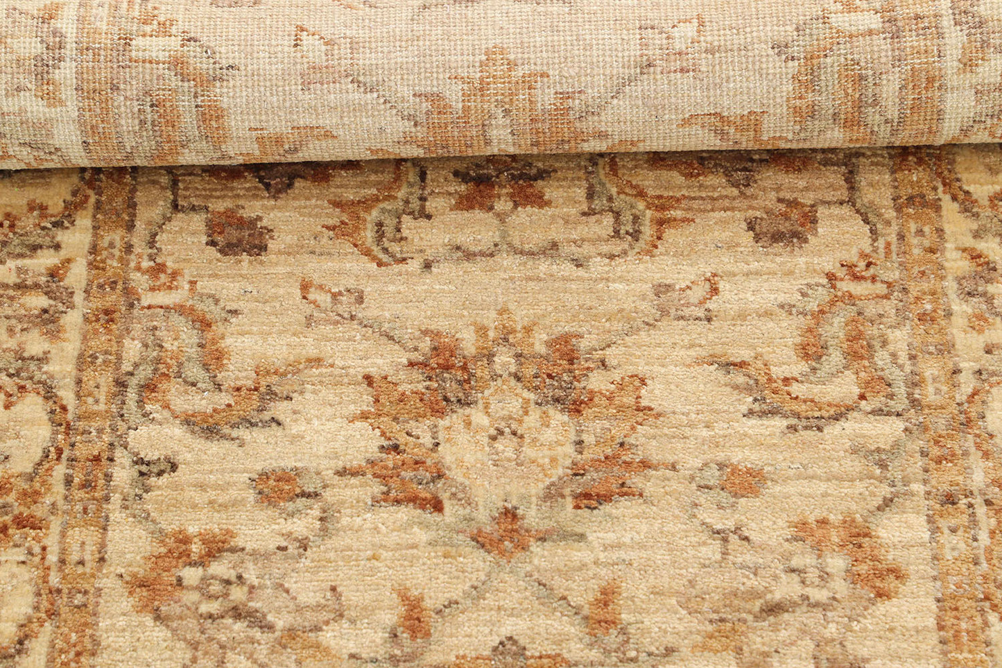 Hand-Knotted Oushak Carpet 2'.2" X 4' Traditional, Beige Fine Wool Accent Rug 2x4