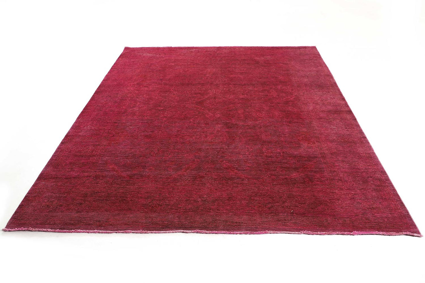 Hand-Knotted Oushak Carpet 8'.3" X 10'.3" Traditional, Red Fine Wool Area Rug 8x10
