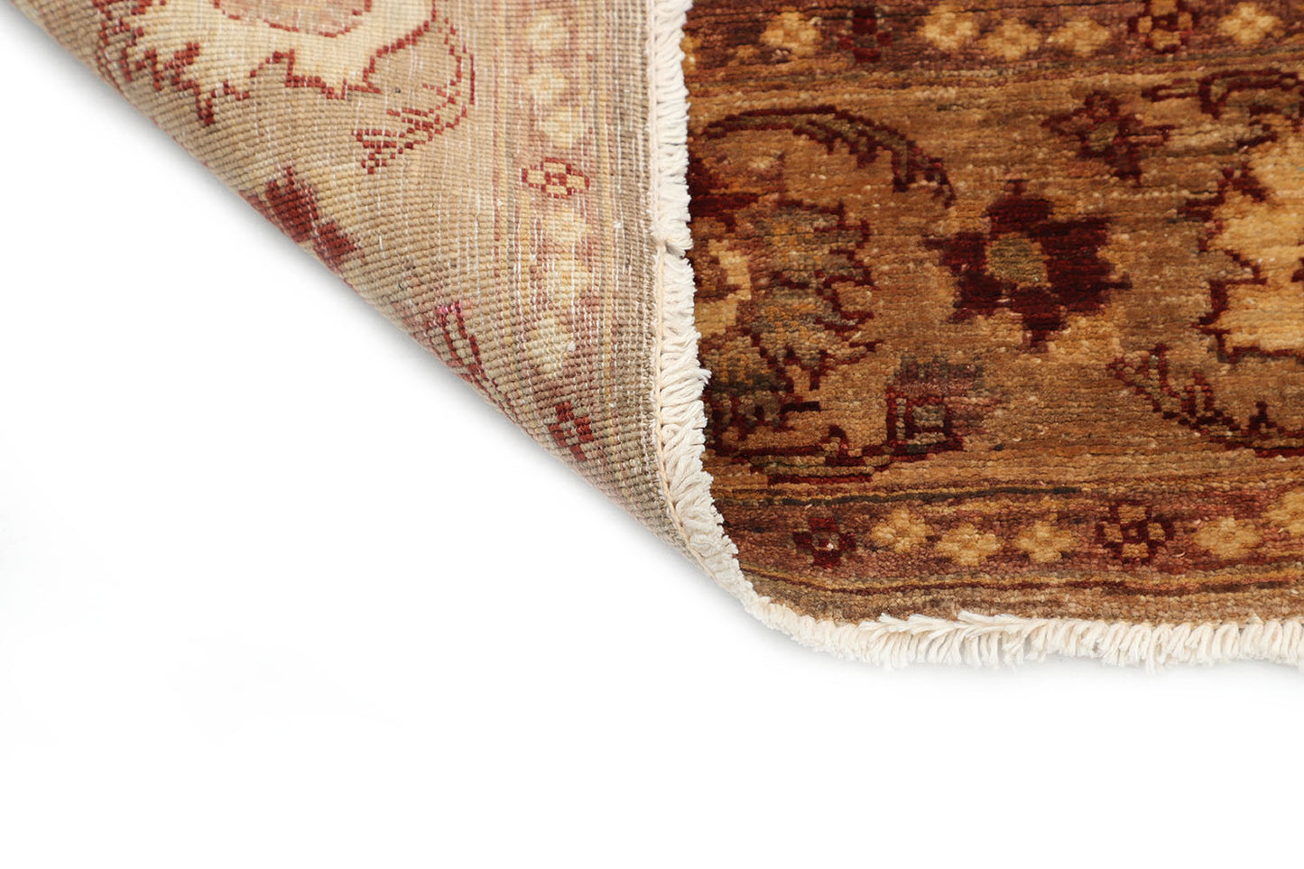 Hand-Knotted Oushak Carpet 4'.2" X 5'.9" Traditional, Green Fine Wool Area Rug 4x6
