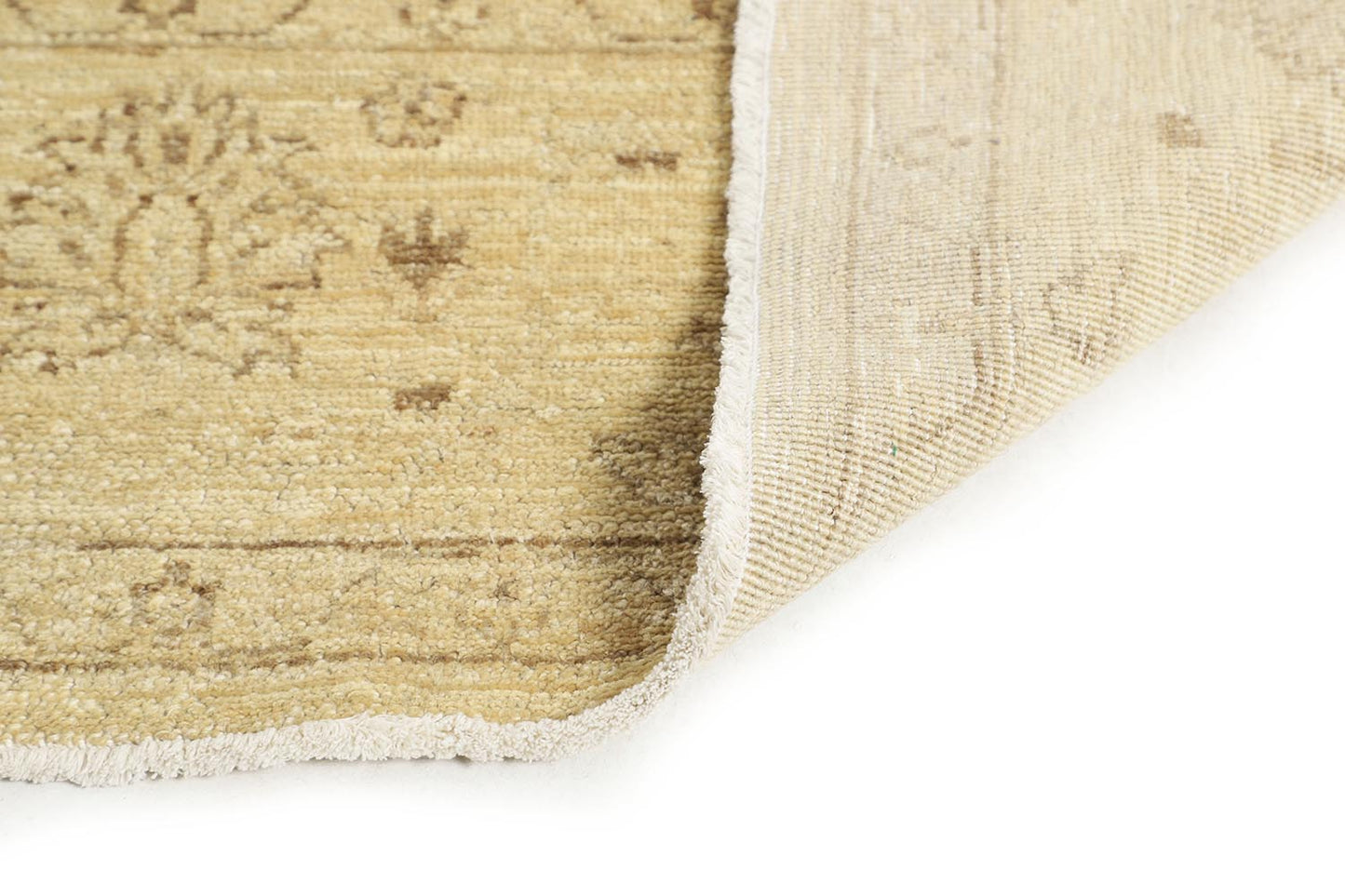 Hand-Knotted Farhan Carpet 5'.11" X 8'.5" Traditional, Beige Fine Wool Area Rug 6x9