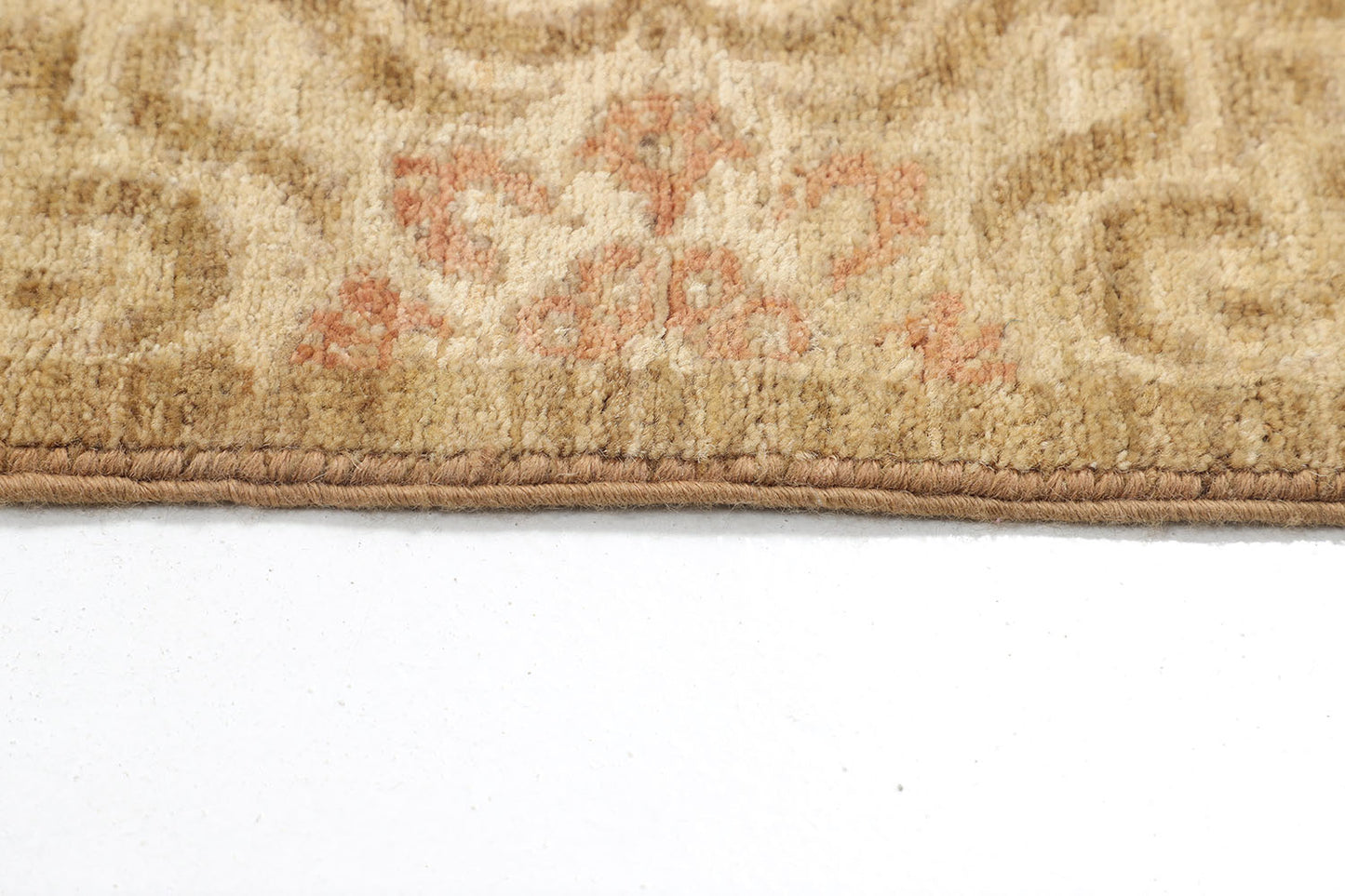Hand-Knotted Oushak Carpet 2'.7" X 10'.1" Traditional, Camel Fine Wool Runner Rug 2.5x10
