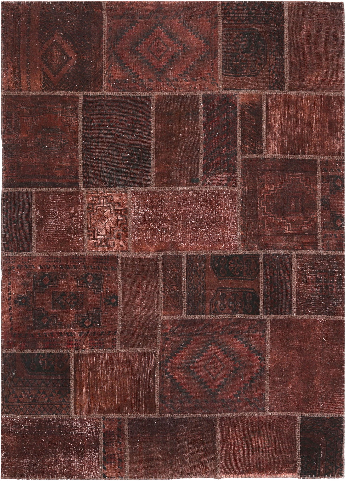 Hand-Knotted Gabbeh Carpet 5'.10" X 8'.2" , Brown Fine Wool Area Rug5.5x8 D44350