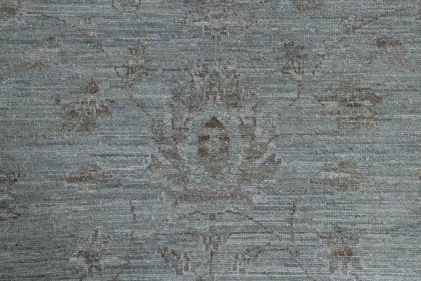 Hand-Knotted Oushak Carpet 5'.10" X 8'.1" Traditional, Grey Fine Wool Area Rug 5.5x8