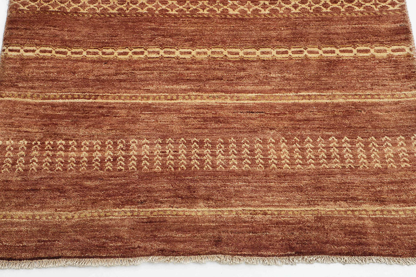 Hand-Knotted Oushak Carpet 3'.1" X 5'.2" Traditional, Rust Fine Wool Area Rug 3x5