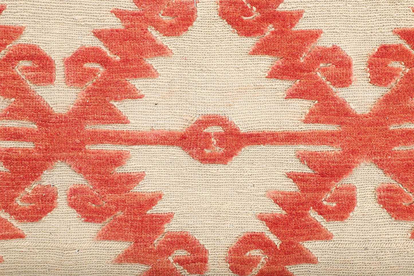 Hand-Knotted Oushak Carpet 6'.3" X 9'.9" Traditional, Beige Fine Wool Area Rug 6x9
