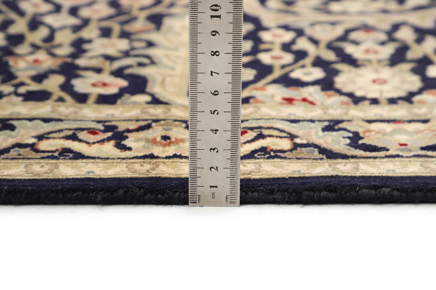 Hand-Knotted Lahore Carpet 2'.7" X 20' Oriental, Blue Fine Wool Runner Rug 2.5x20