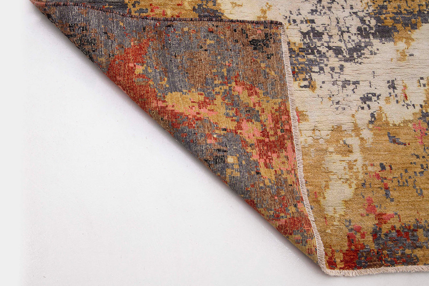 Hand-Knotted Oushak Carpet 4'.2" X 6'.2" Traditional, Brown Fine Wool Area Rug 4x6