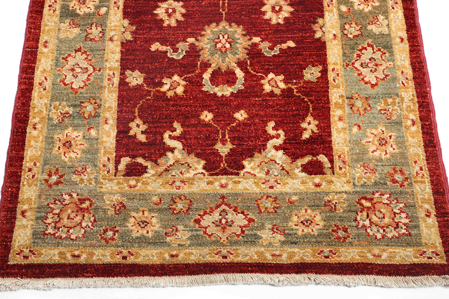 2.5x10 Hand-Knotted Ariana Carpet 2'.7" X 10'.5" Traditional, Red Fine Wool Runner Rug D40671