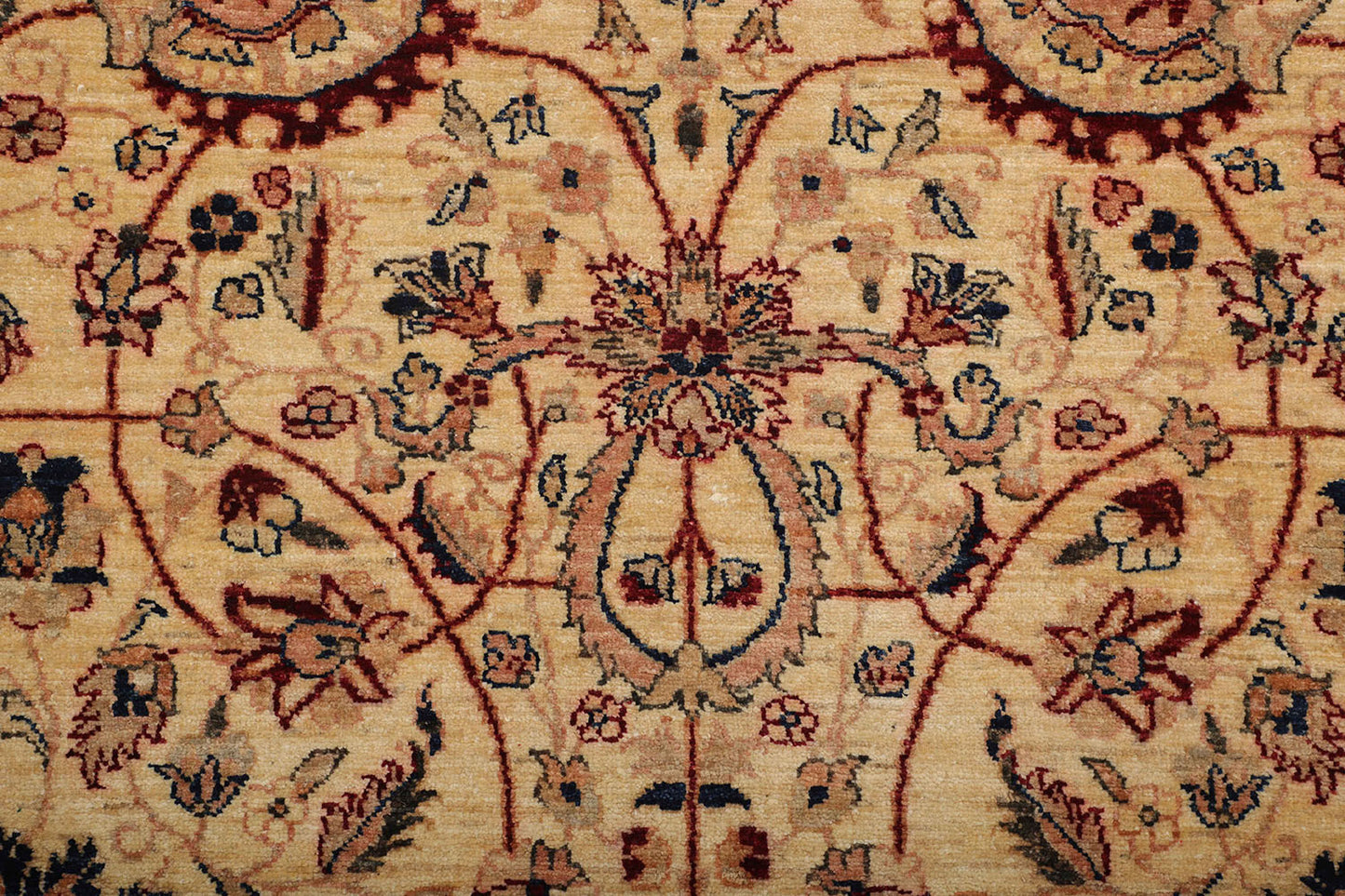 Hand-Knotted Oushak Carpet 5'.11" X 8'.10" Traditional, Ivory Fine Wool Area Rug 6x9
