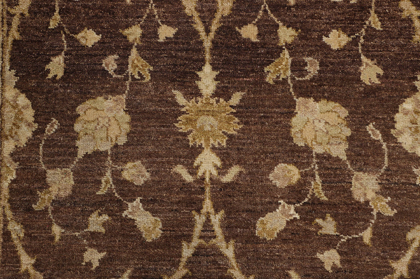 Hand-Knotted Oushak Carpet 3'.2" X 5'.4" Traditional, Brown Fine Wool Accent Rug 3x5
