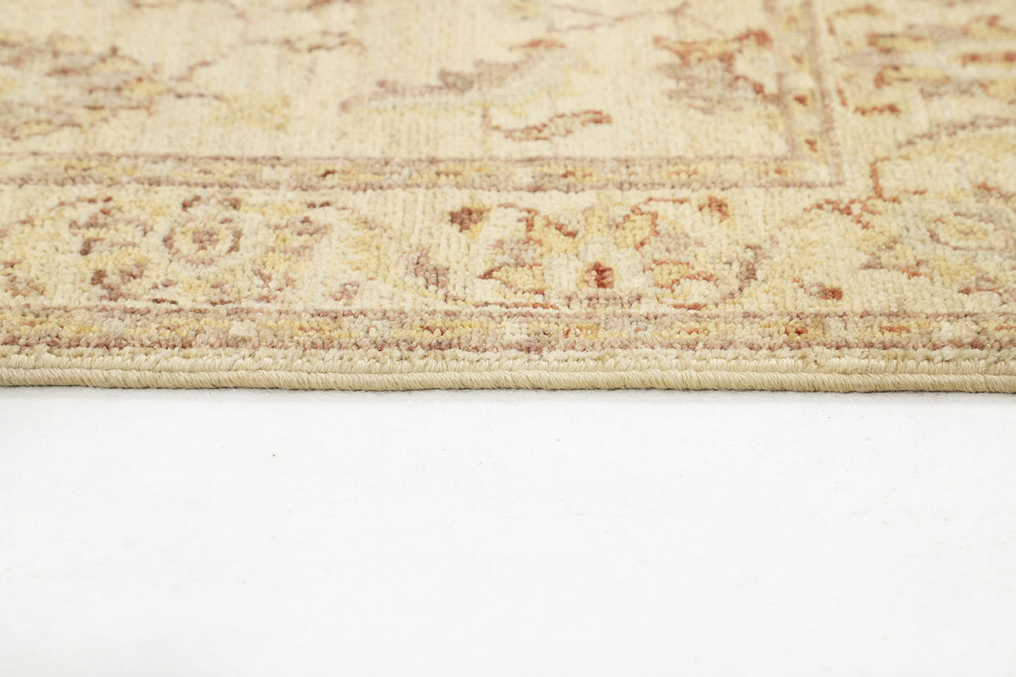 Hand-Knotted Oushak Carpet 2'.5" X 4'.3" Traditional, Beige Fine Wool Accent Rug 2x4