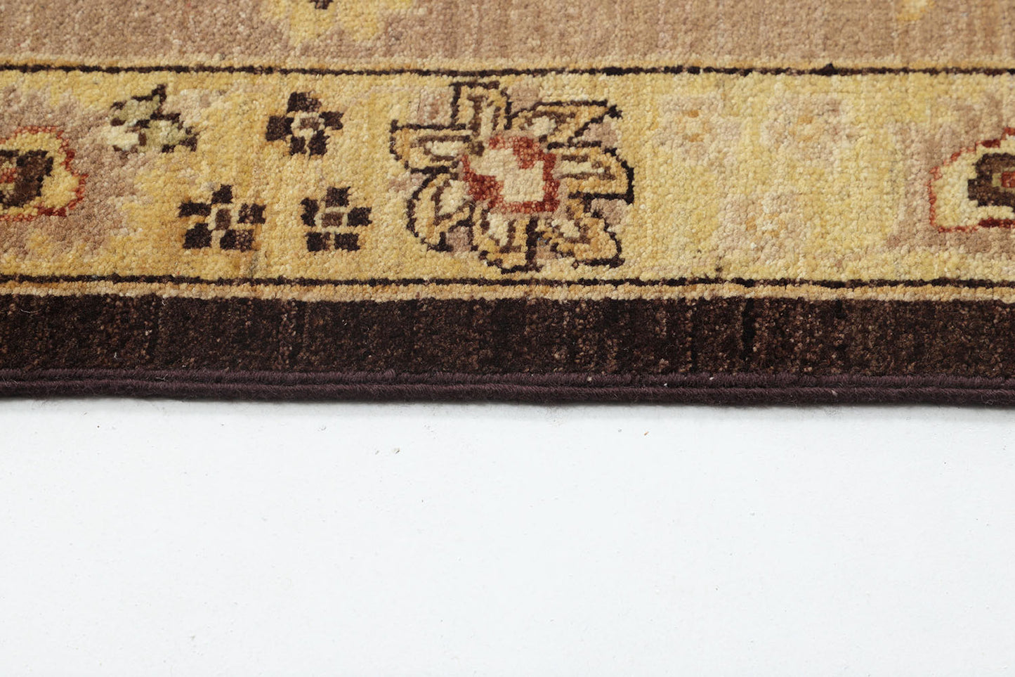 Hand-Knotted Oushak Carpet 9'.1" X 11'.10" Traditional, Brown Fine Wool Area Rug 9x12