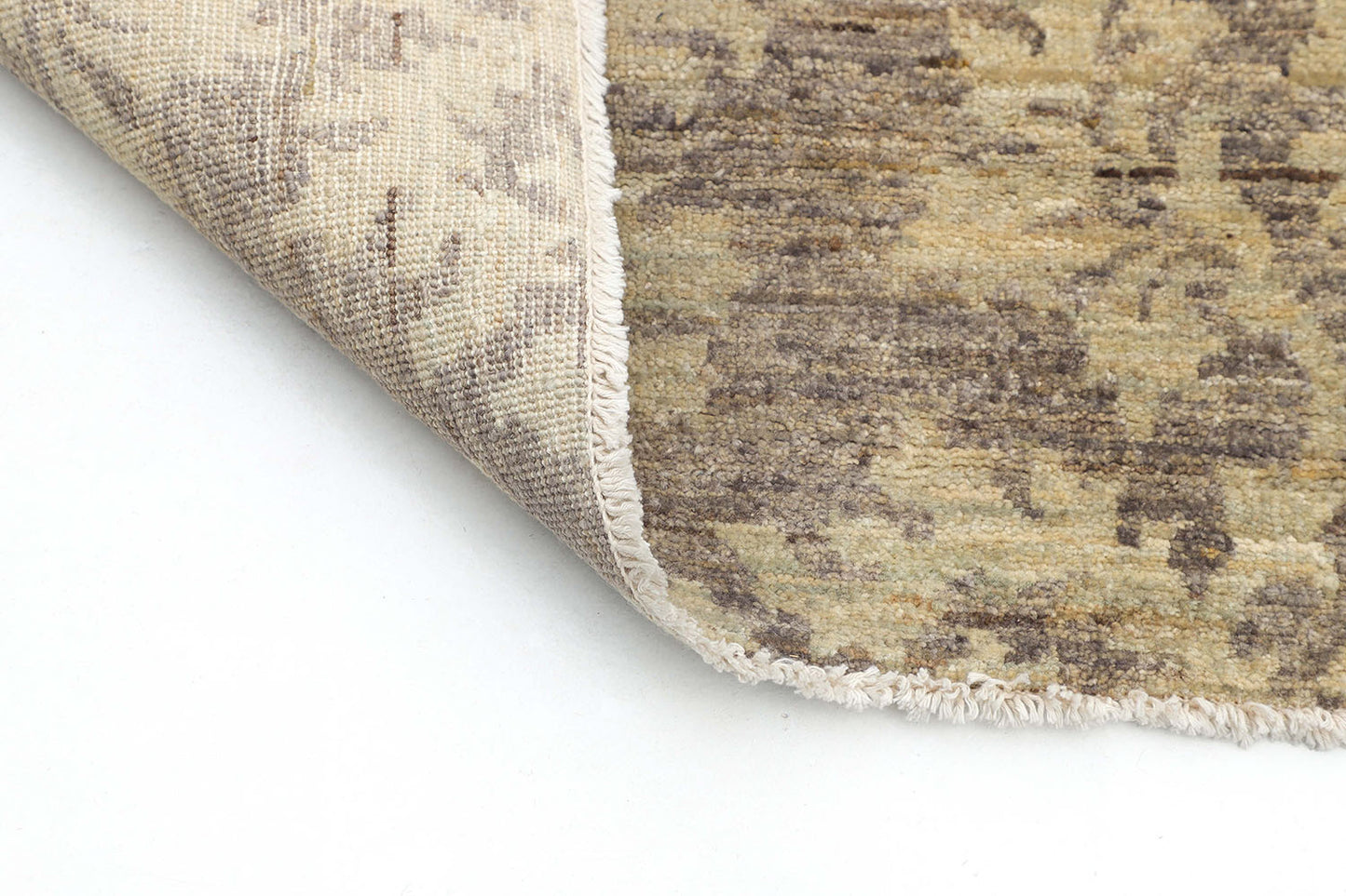 Hand-Knotted Oushak Carpet 4'.1" X 6'.3" Traditional, Grey Fine Wool Area Rug 4x6