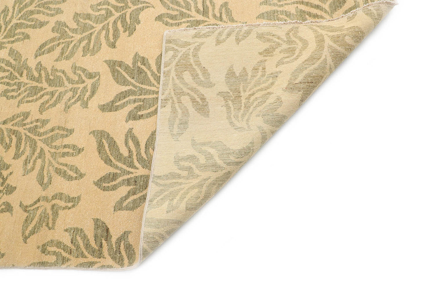 Hand-Knotted Oushak Carpet 8' X 8'.3" Traditional, Beige Fine Wool Square Rug 8x8