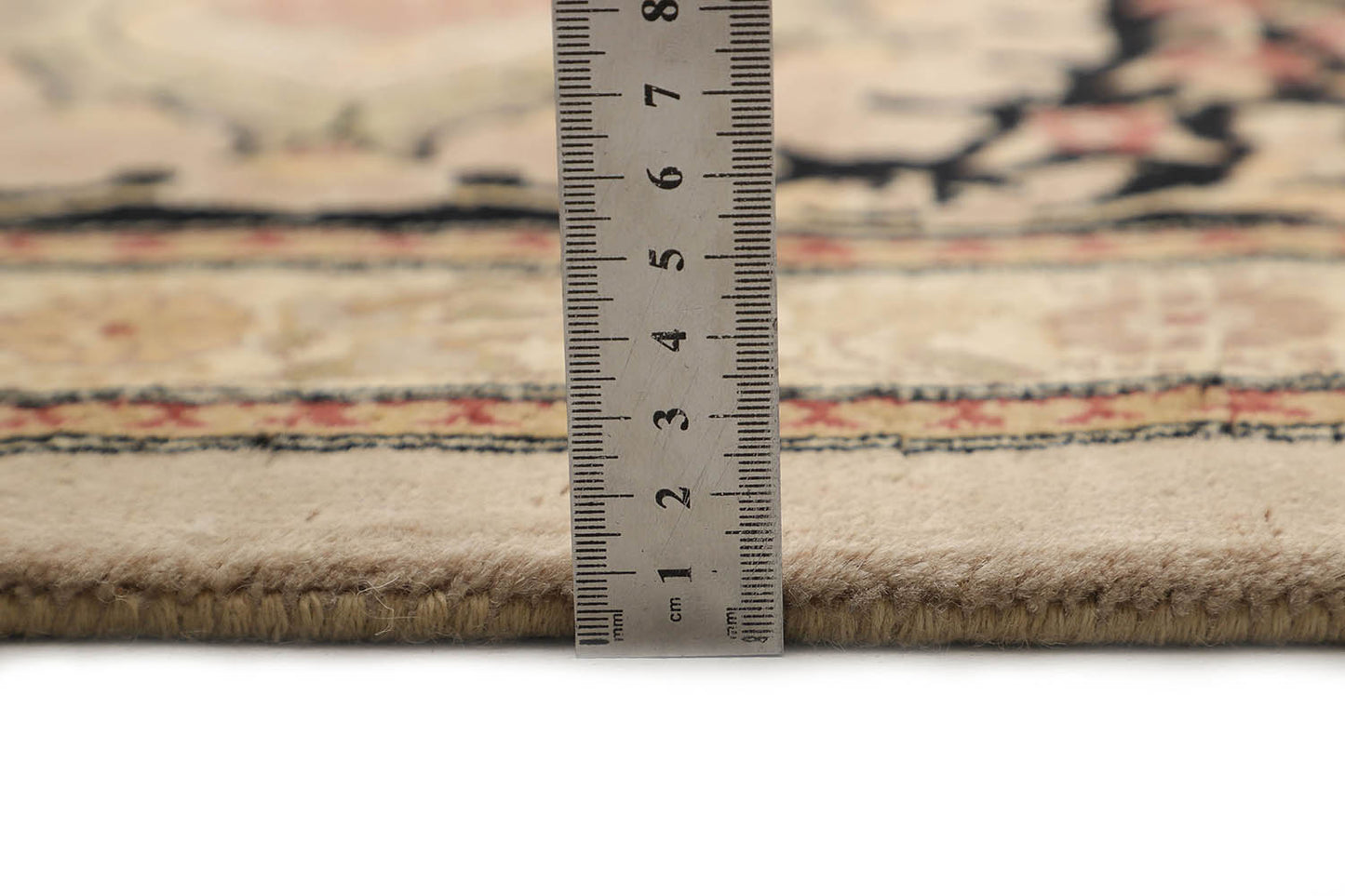 Hand-Knotted Lahore Carpet 12' X 14'.10" Oriental, Bone Fine Wool Area Rug 12x15