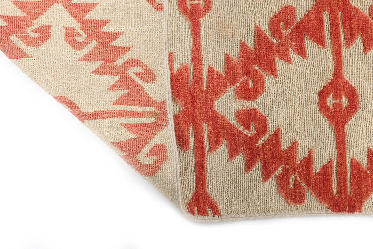 Hand-Knotted Oushak Carpet 6'.3" X 9'.9" Traditional, Beige Fine Wool Area Rug 6x9