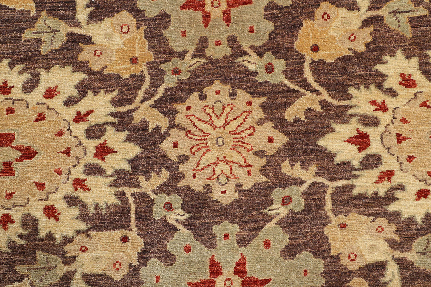 Hand-Knotted Oushak Carpet 9'.2" X 11'.9" Traditional, Brown Fine Wool Area Rug 9x12