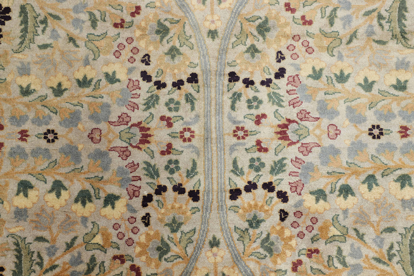 Hand-Knotted Lahore Carpet 7'.11" X 10'.2" Oriental, Grey Fine Wool Area Rug 8x10