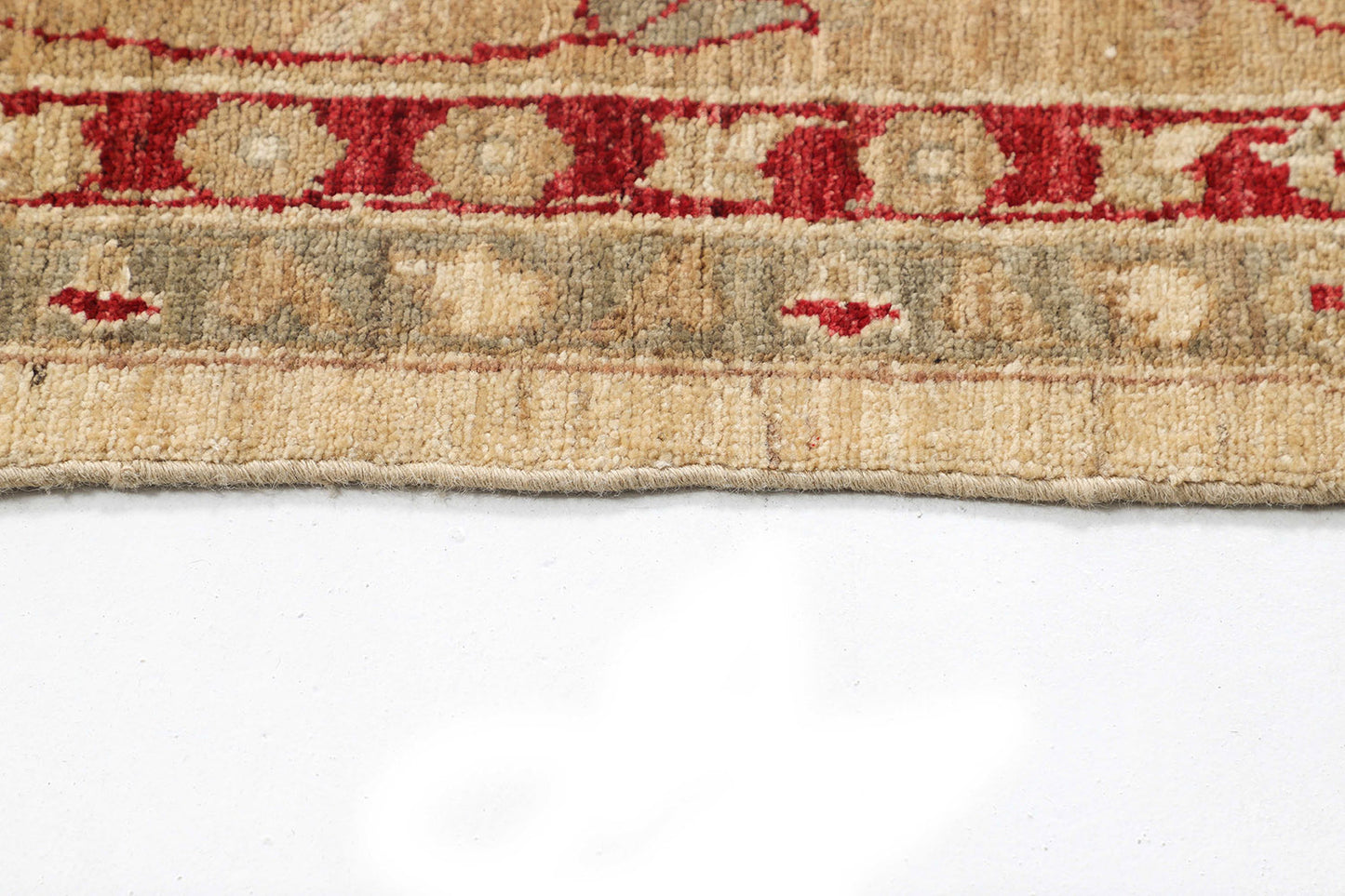 Hand-Knotted Oushak Carpet 8'.10" X 12'.1" Traditional, Ivory Fine Wool Area Rug 9x12