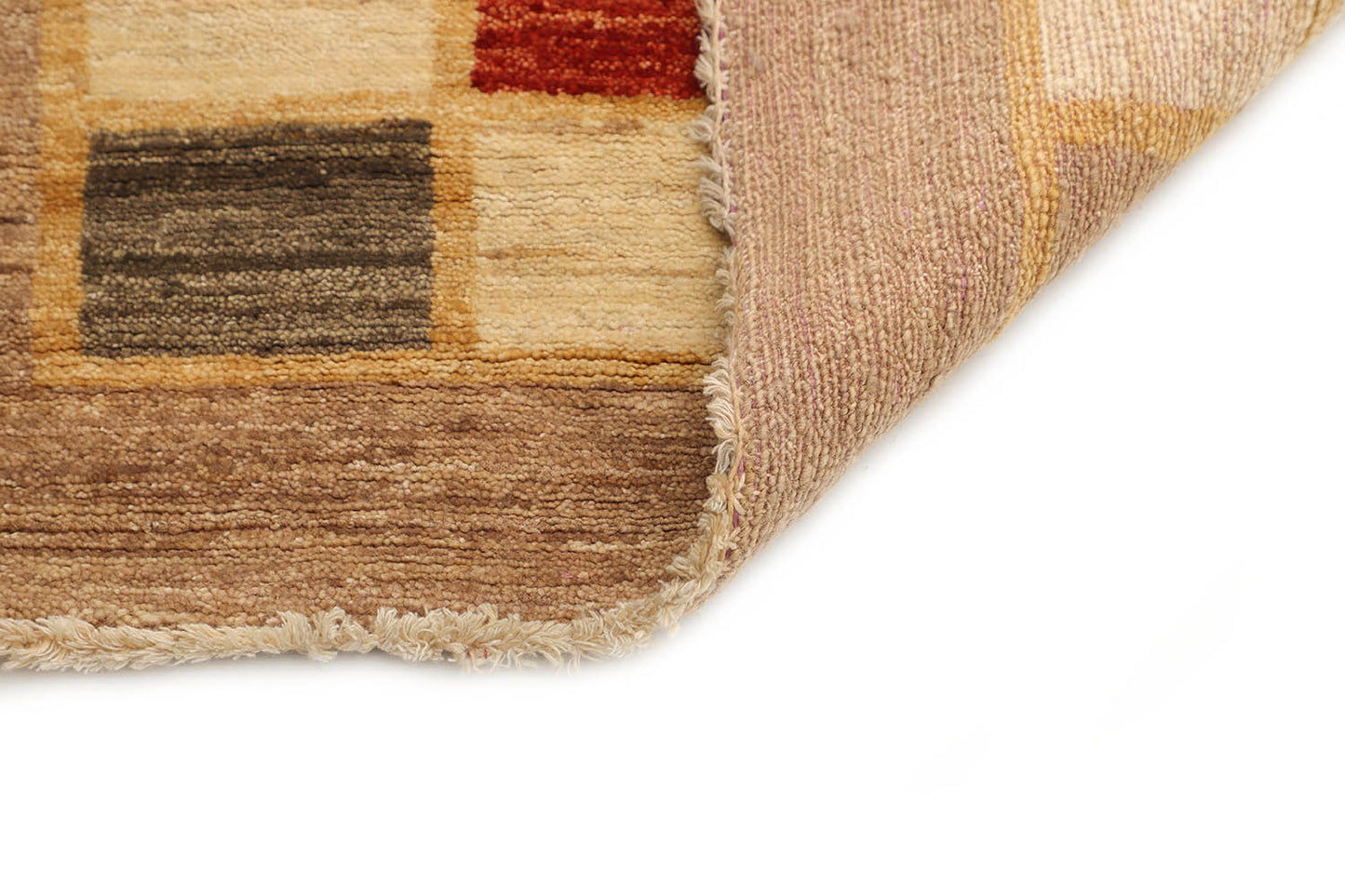 Hand-Knotted Gabbeh Carpet 2'.8" X 12'.9" Tribal, Ivory Fine Wool Runner Rug 2.5x14 D18557